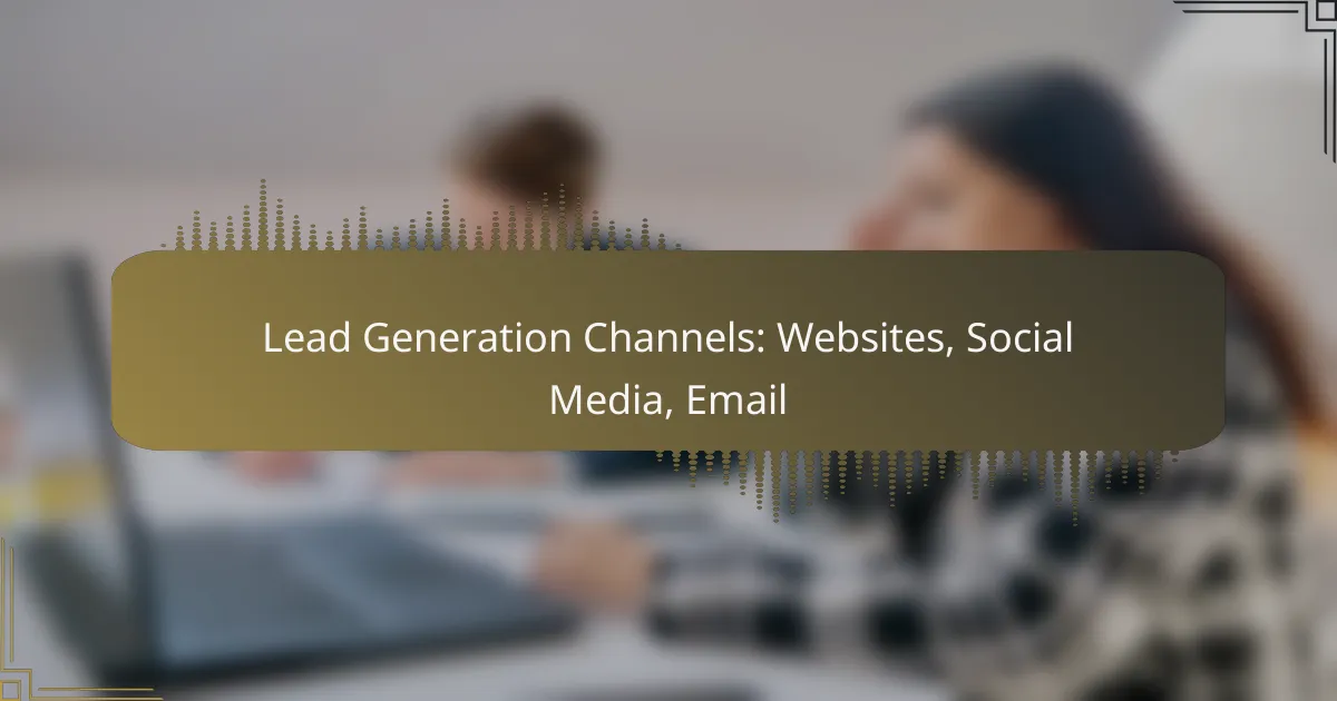 Lead Generation Channels: Websites, Social Media, Email