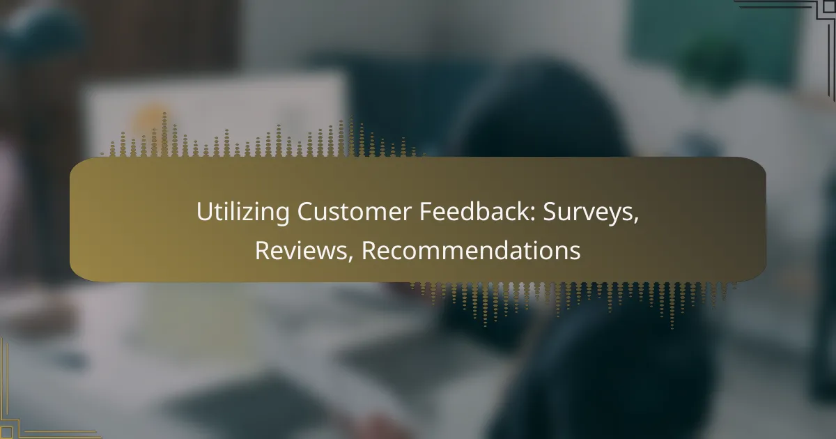 Utilizing Customer Feedback: Surveys, Reviews, Recommendations