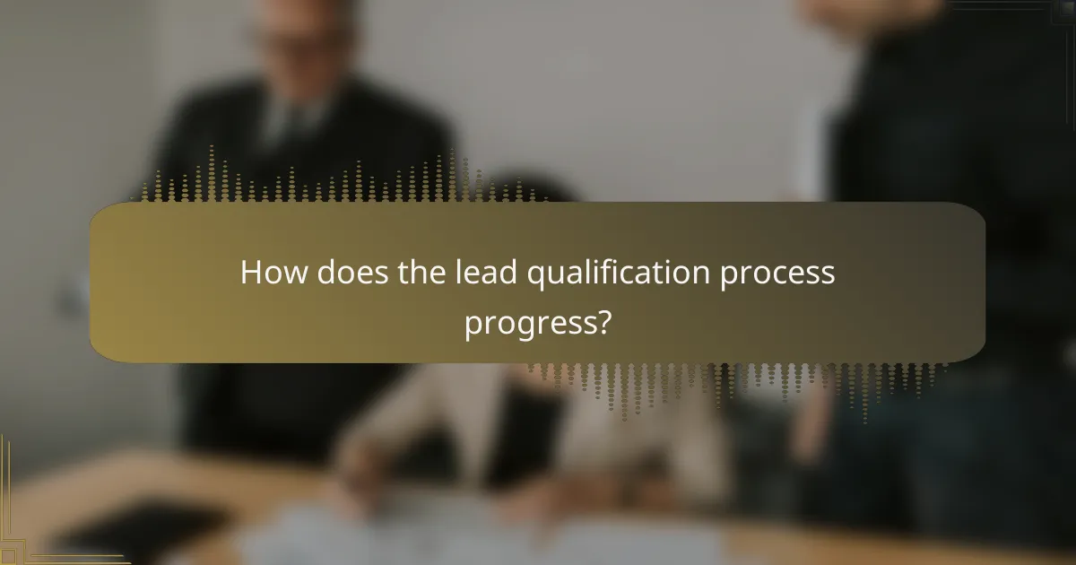 How does the lead qualification process progress?